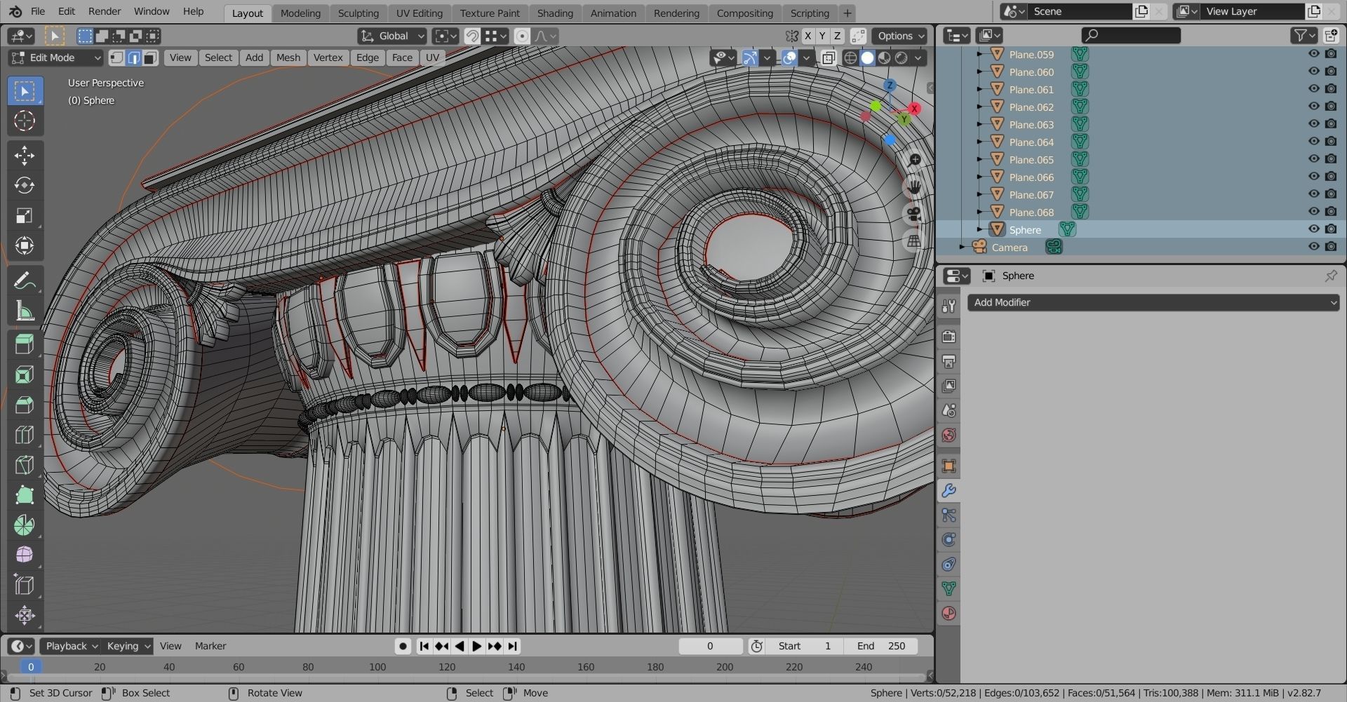 Ionic column 3D model_15