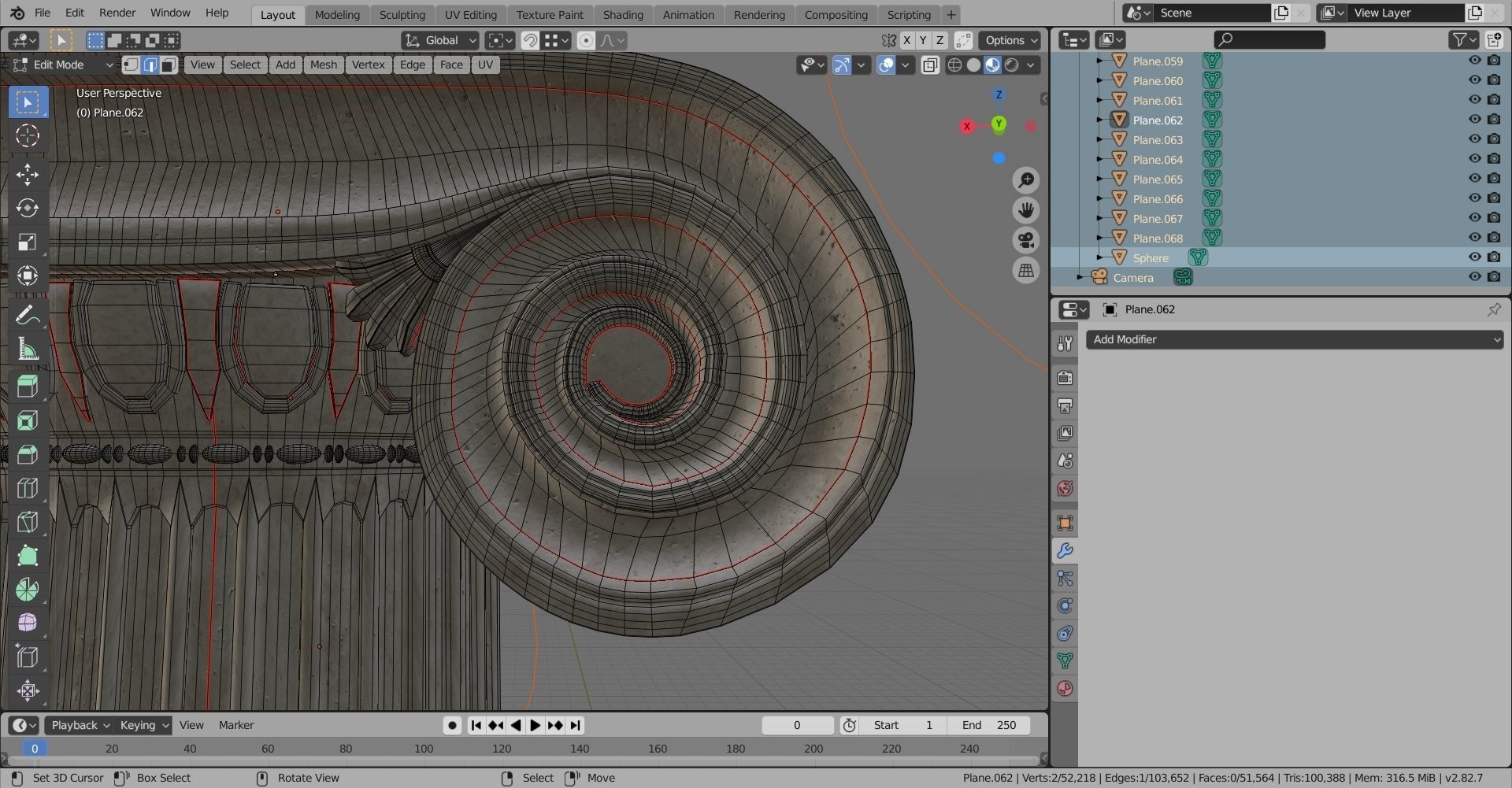 Ionic column 3D model_17