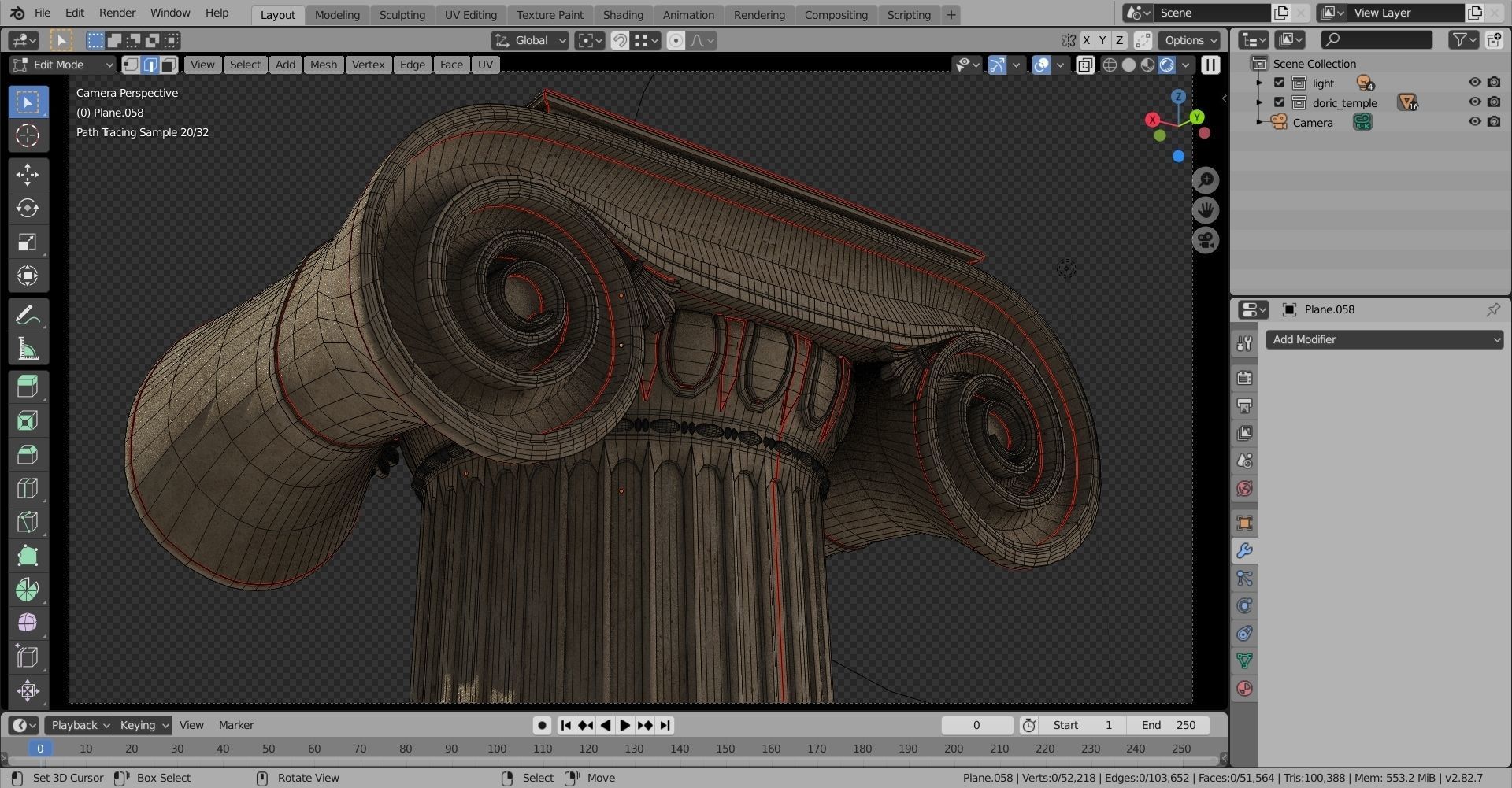 Ionic column 3D model_22