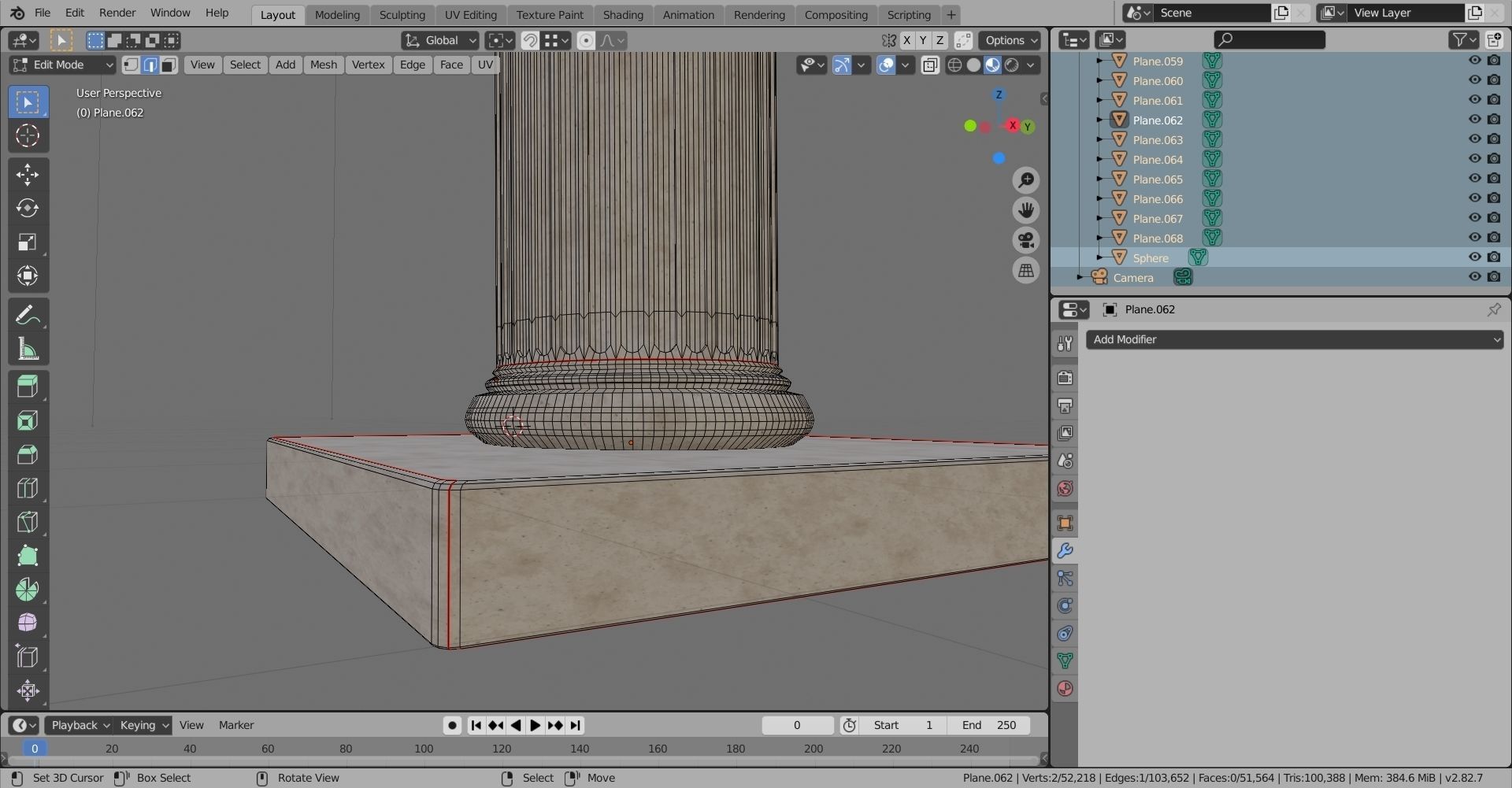 Ionic column 3D model_23