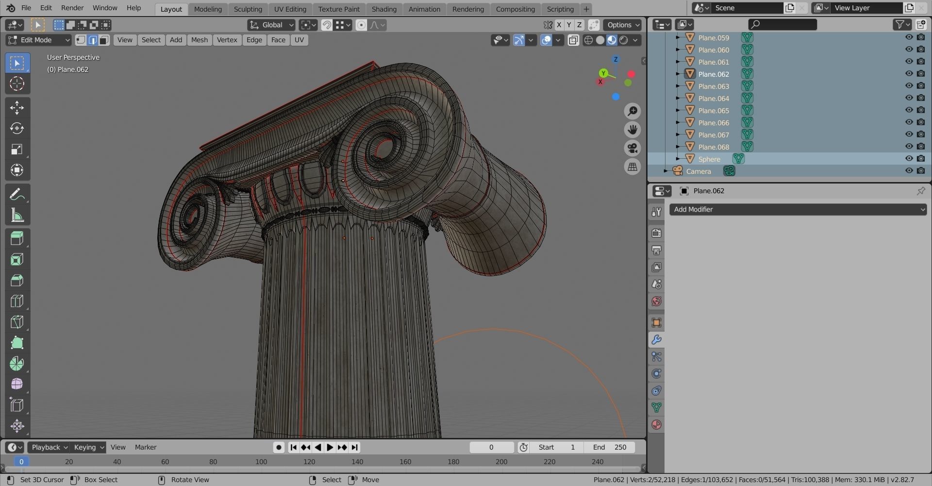 Ionic column 3D model_18