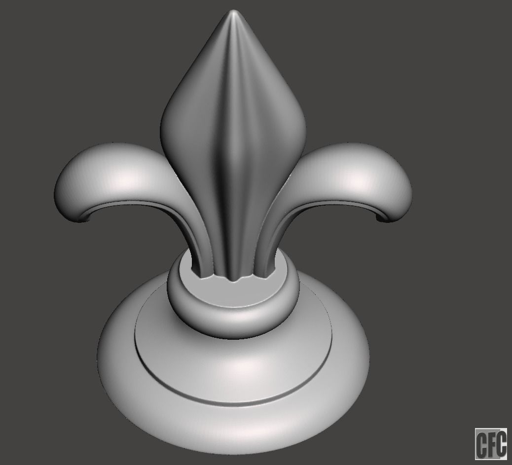 WoodCarving Finial - 3d model for CNC - FinialCFC03 3D print model_1