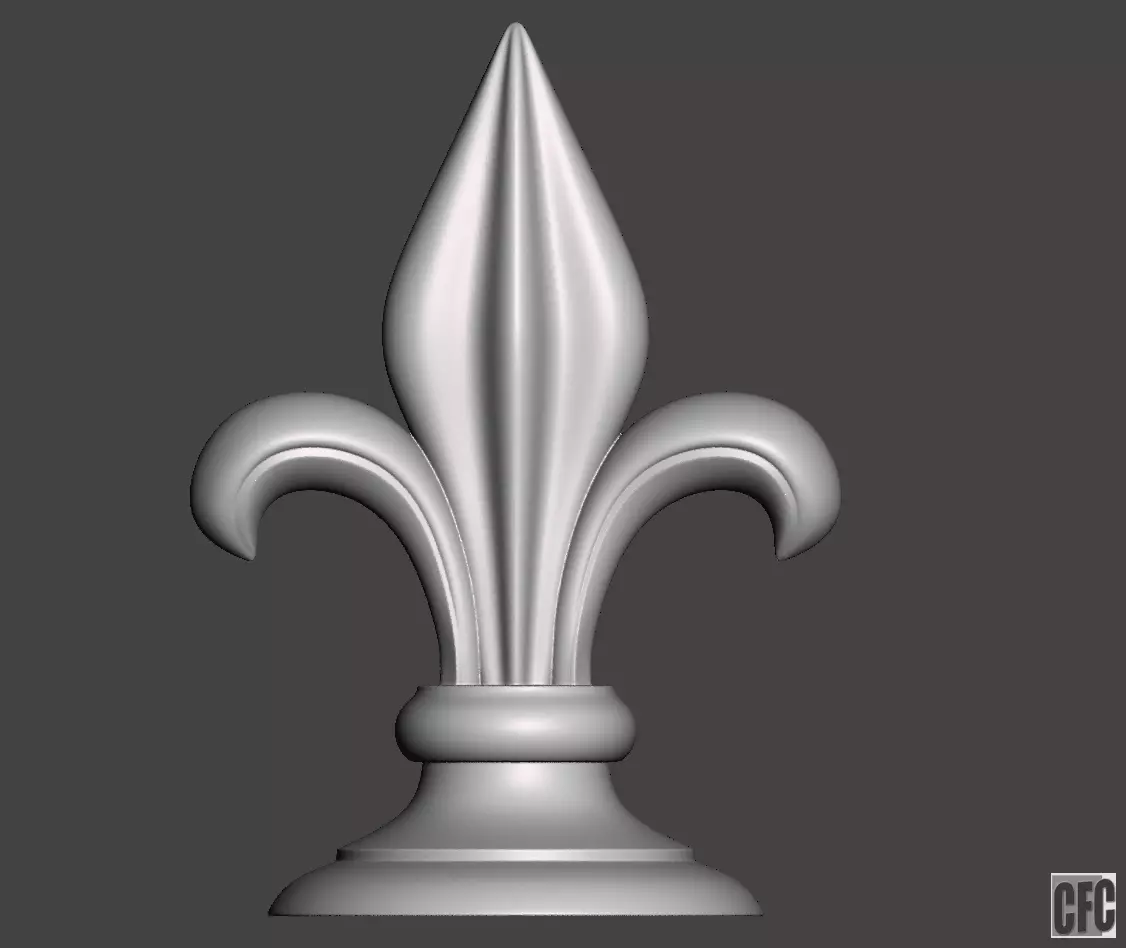 WoodCarving Finial - 3d model for CNC - FinialCFC03 3D print model_0