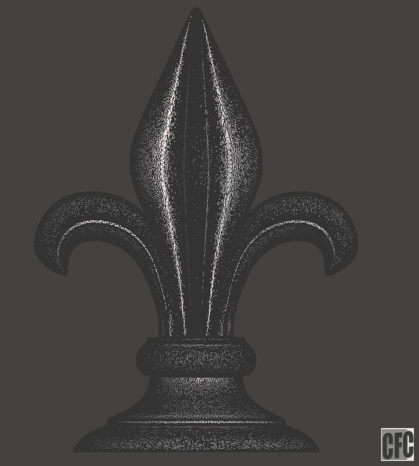 WoodCarving Finial - 3d model for CNC - FinialCFC03 3D print model_8