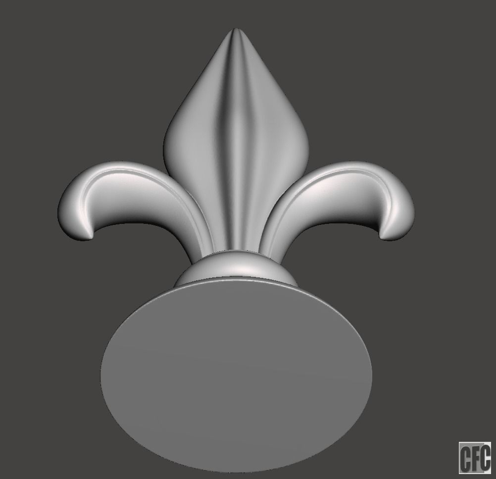 WoodCarving Finial - 3d model for CNC - FinialCFC03 3D print model_7