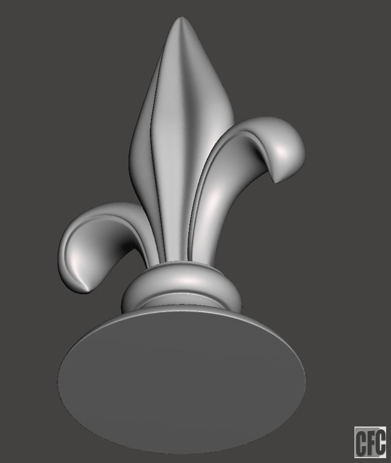 WoodCarving Finial - 3d model for CNC - FinialCFC03 3D print model_5