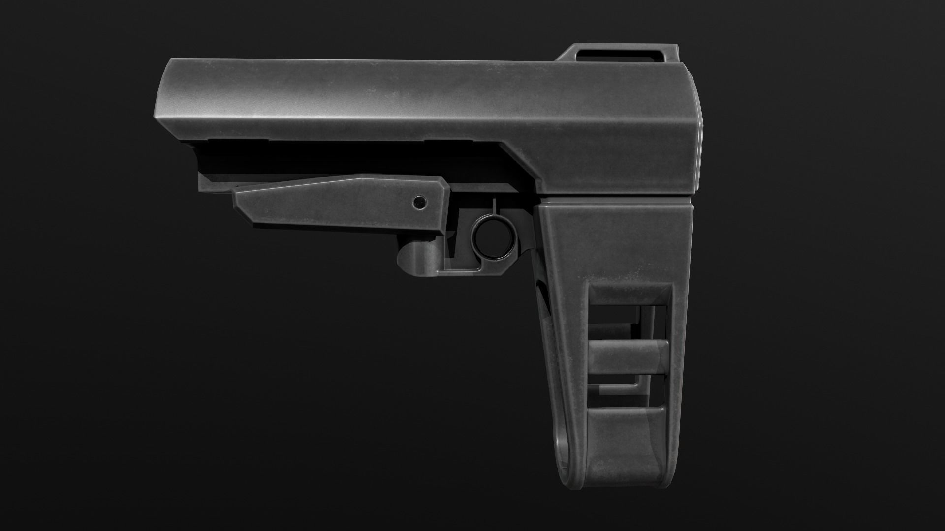 SB Tactical SBA3 AR15 Pistol Stabilizing Brace Low-poly 3D model_17