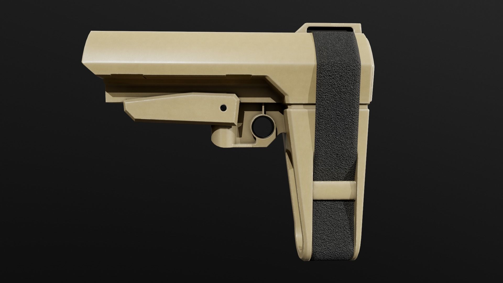 SB Tactical SBA3 AR15 Pistol Stabilizing Brace Low-poly 3D model_18