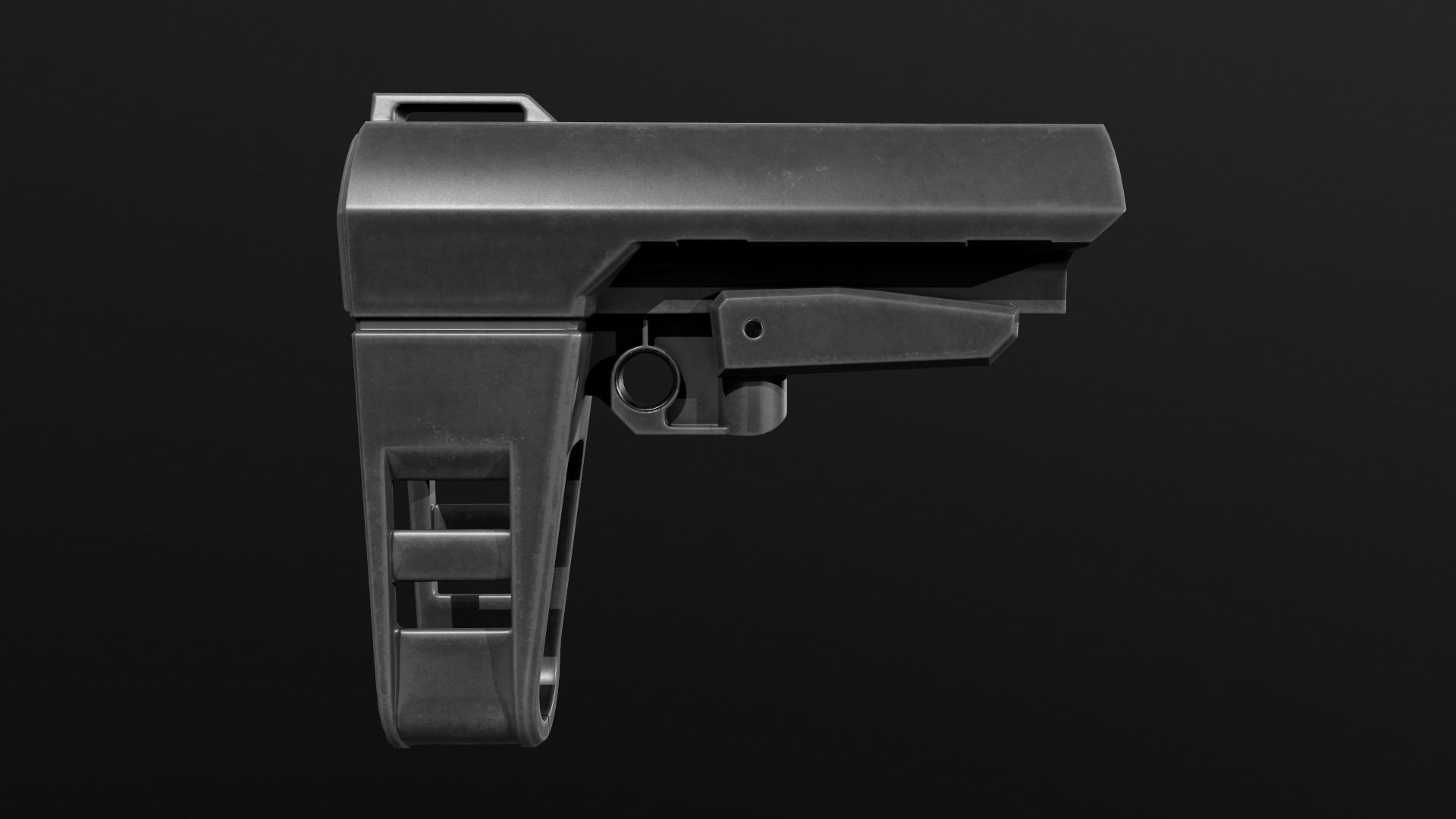 SB Tactical SBA3 AR15 Pistol Stabilizing Brace Low-poly 3D model_5