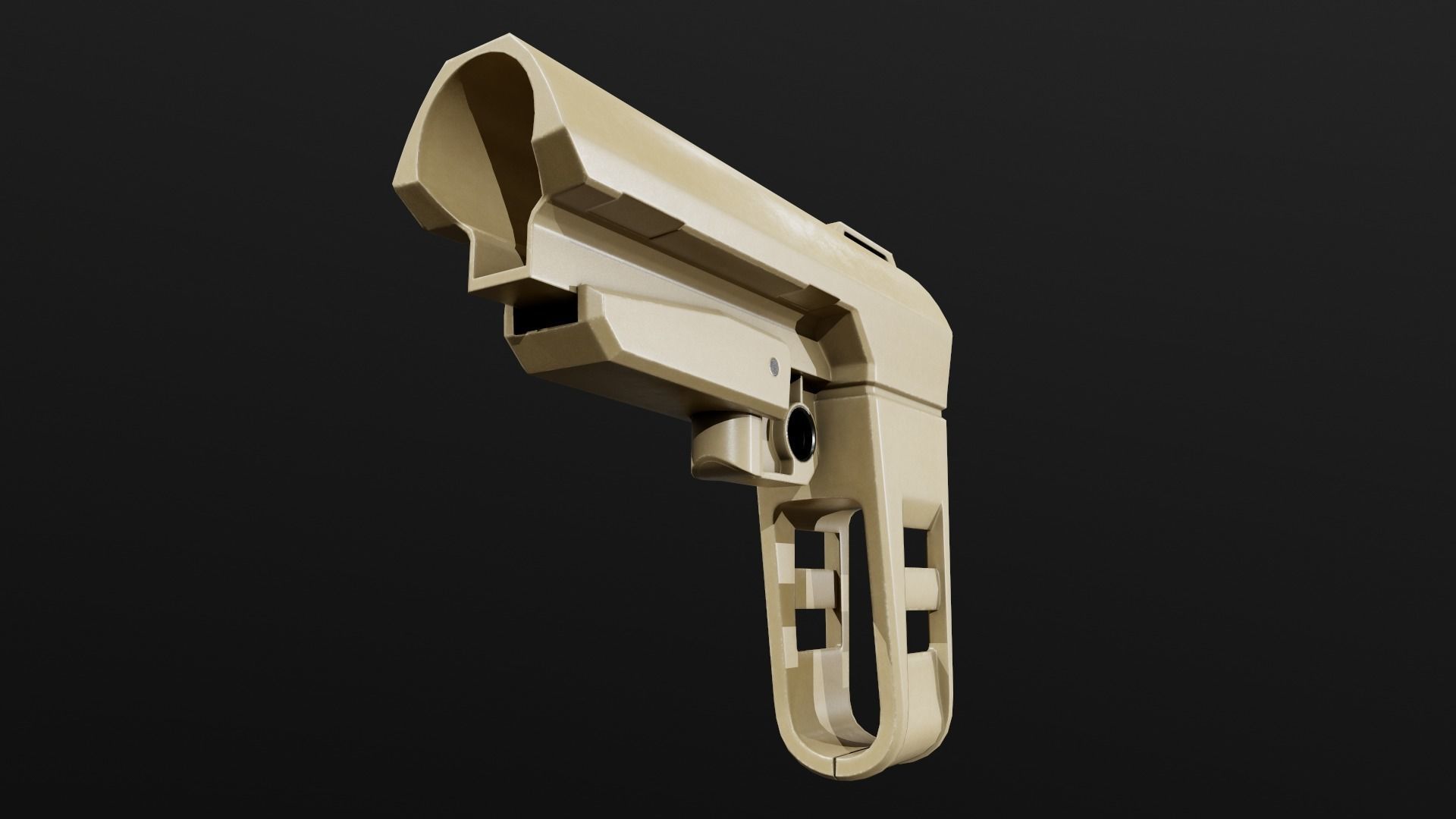 SB Tactical SBA3 AR15 Pistol Stabilizing Brace Low-poly 3D model_15