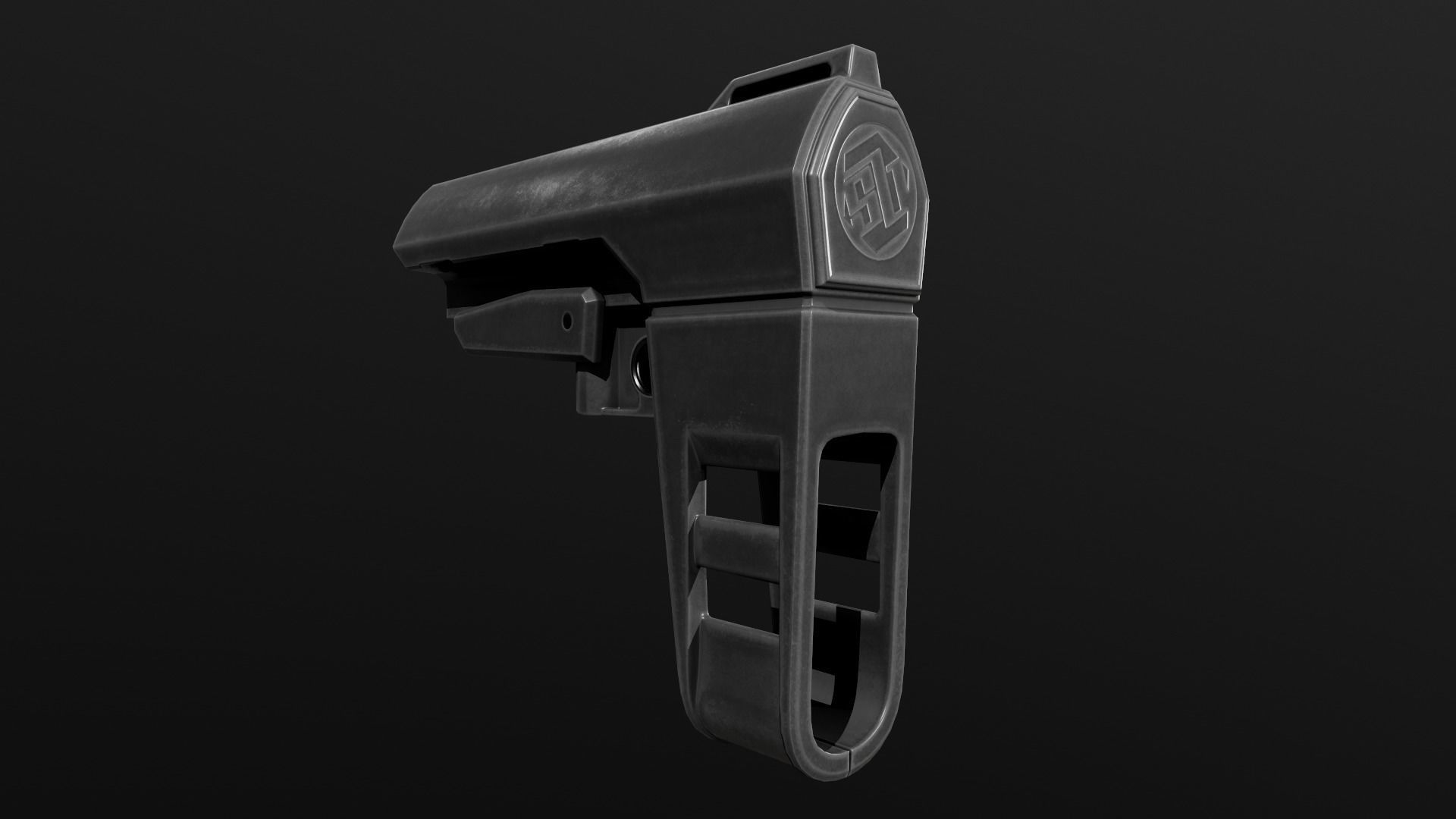 SB Tactical SBA3 AR15 Pistol Stabilizing Brace Low-poly 3D model_21