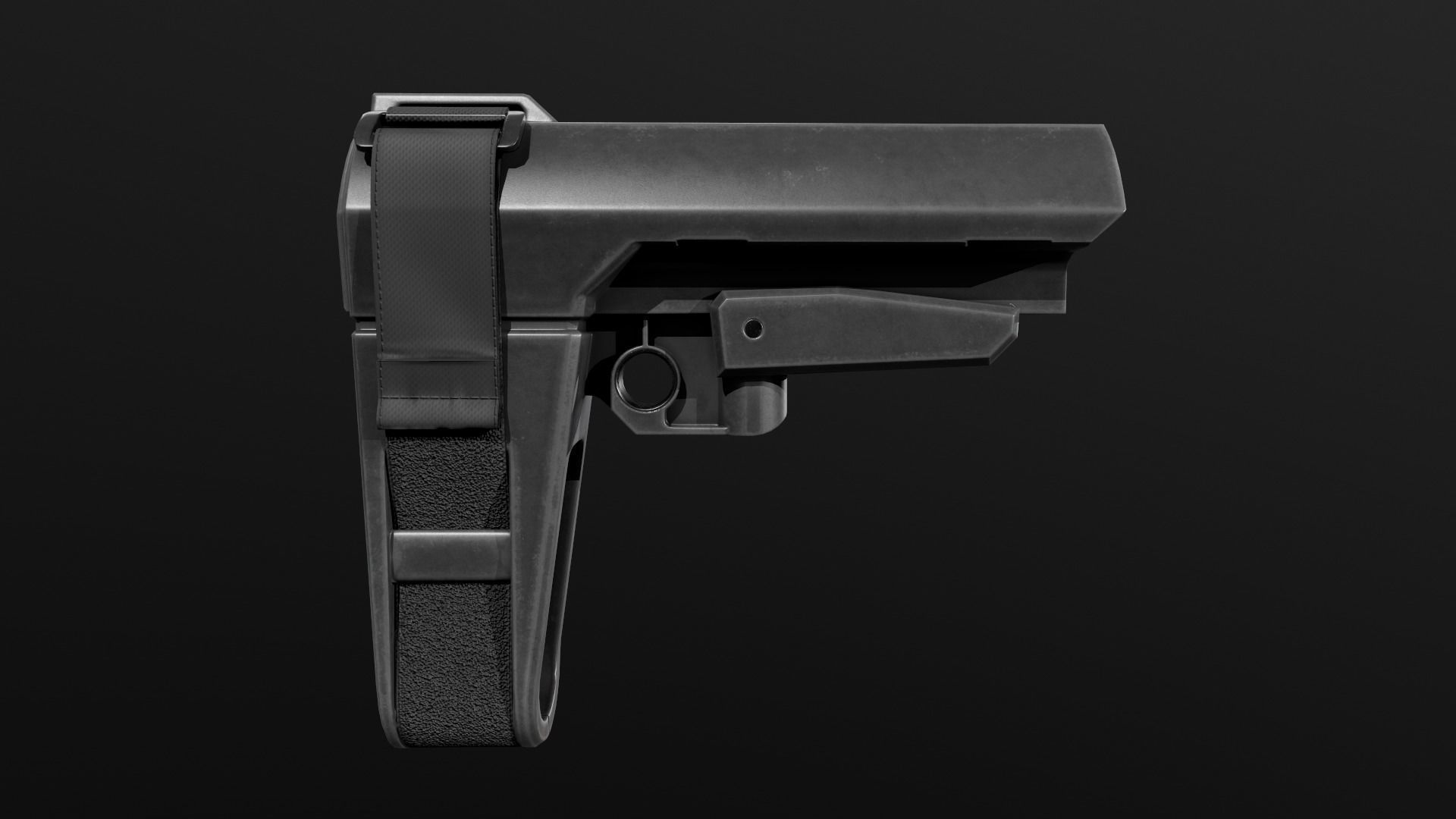 SB Tactical SBA3 AR15 Pistol Stabilizing Brace Low-poly 3D model_4