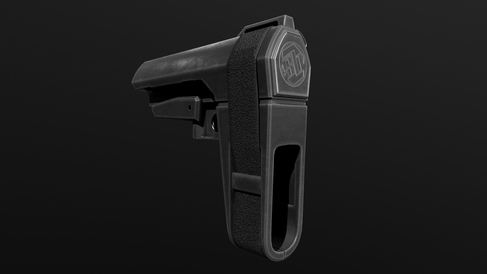 SB Tactical SBA3 AR15 Pistol Stabilizing Brace Low-poly 3D model_20