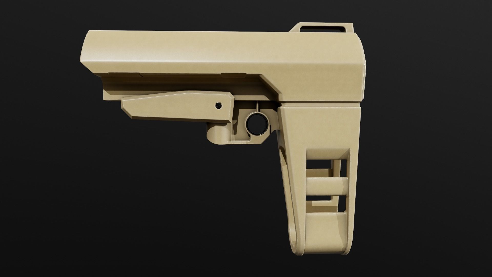 SB Tactical SBA3 AR15 Pistol Stabilizing Brace Low-poly 3D model_19