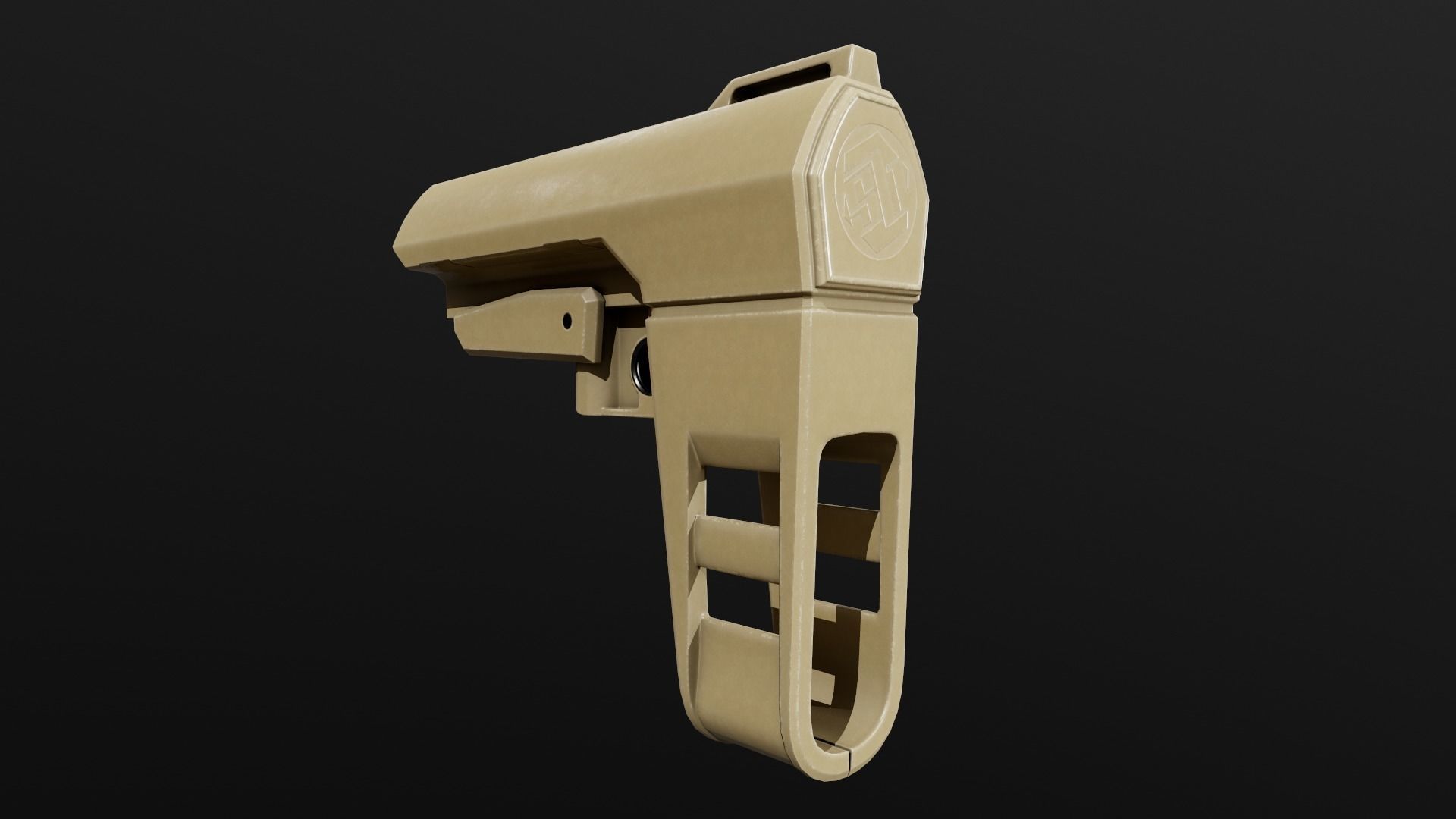 SB Tactical SBA3 AR15 Pistol Stabilizing Brace Low-poly 3D model_23