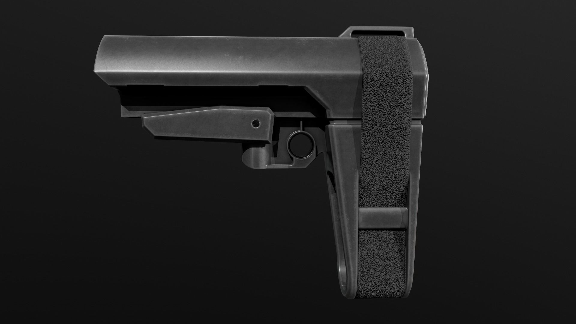 SB Tactical SBA3 AR15 Pistol Stabilizing Brace Low-poly 3D model_16