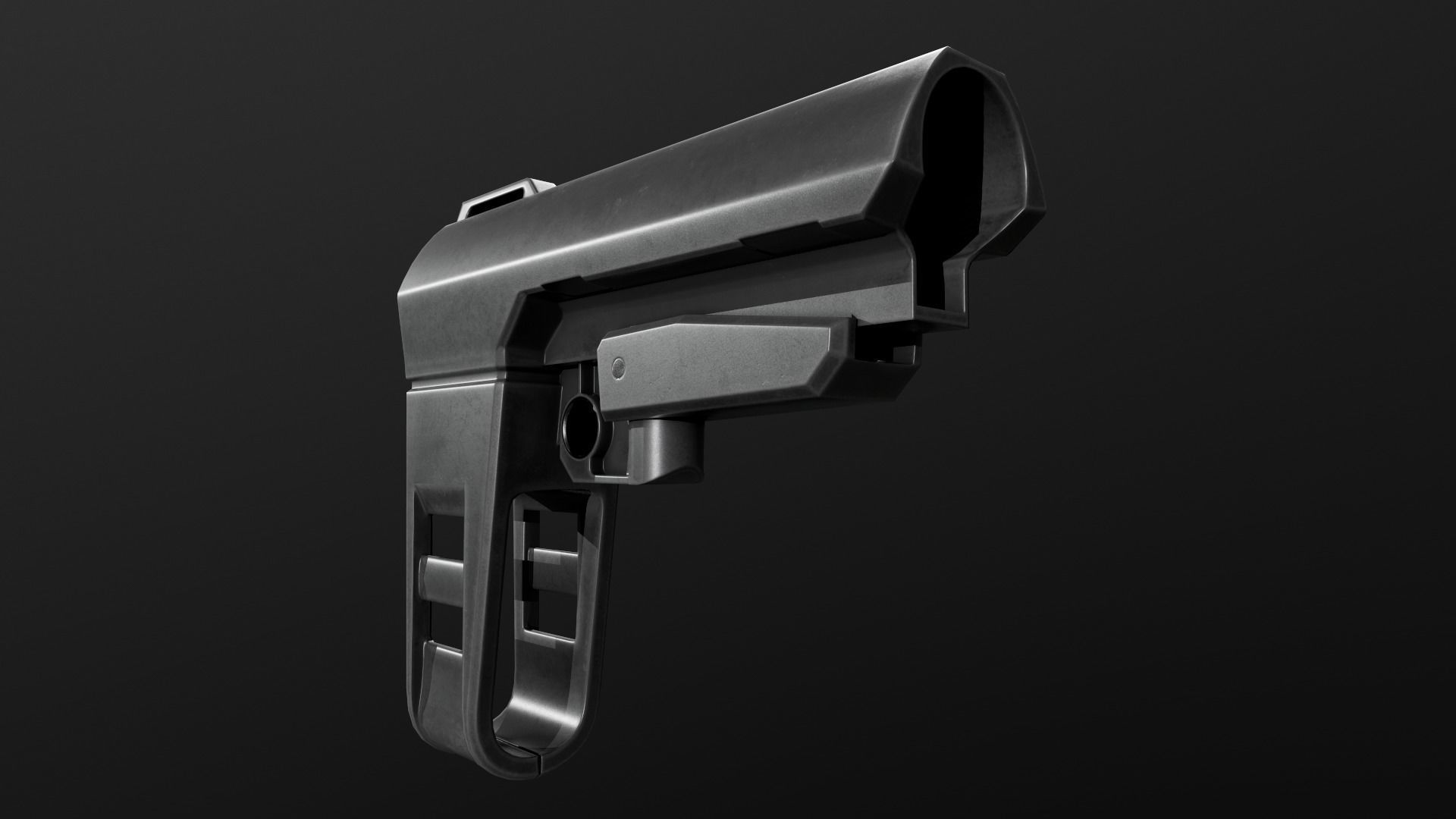 SB Tactical SBA3 AR15 Pistol Stabilizing Brace Low-poly 3D model_9
