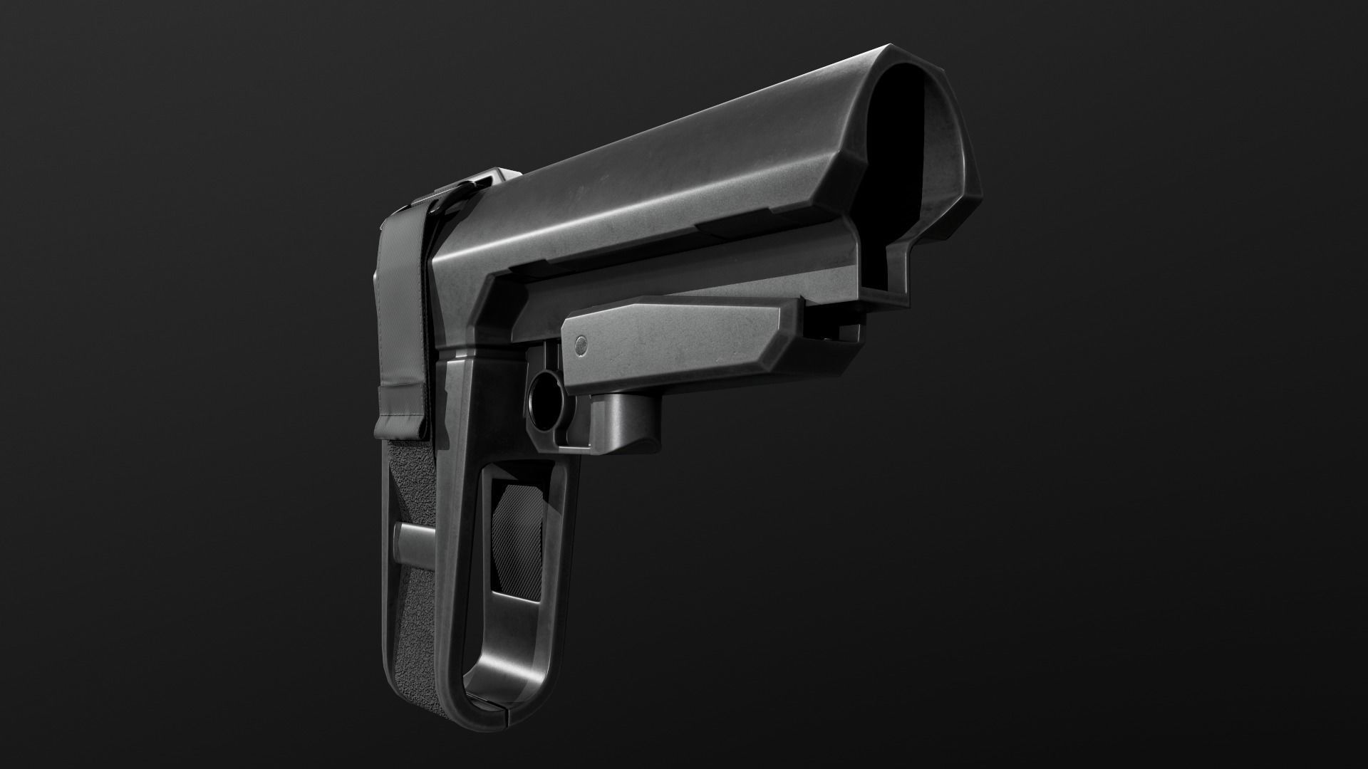 SB Tactical SBA3 AR15 Pistol Stabilizing Brace Low-poly 3D model_8