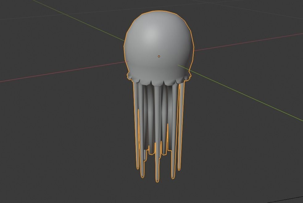 Cute low poly Jellyfish Low-poly 3D model_8