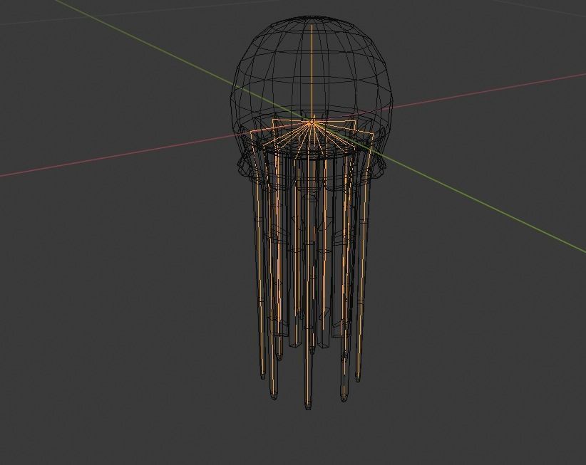 Cute low poly Jellyfish Low-poly 3D model_9