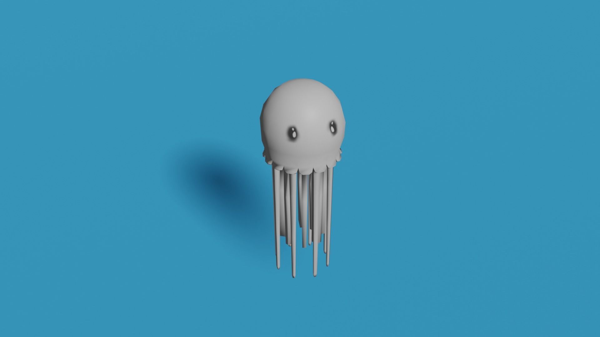Cute low poly Jellyfish Low-poly 3D model_6