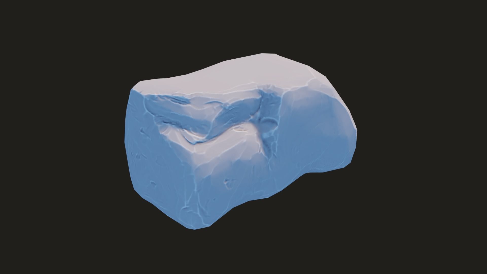 Stylized Rock Pack  16 Rocks game ready Low-poly 3D model_46