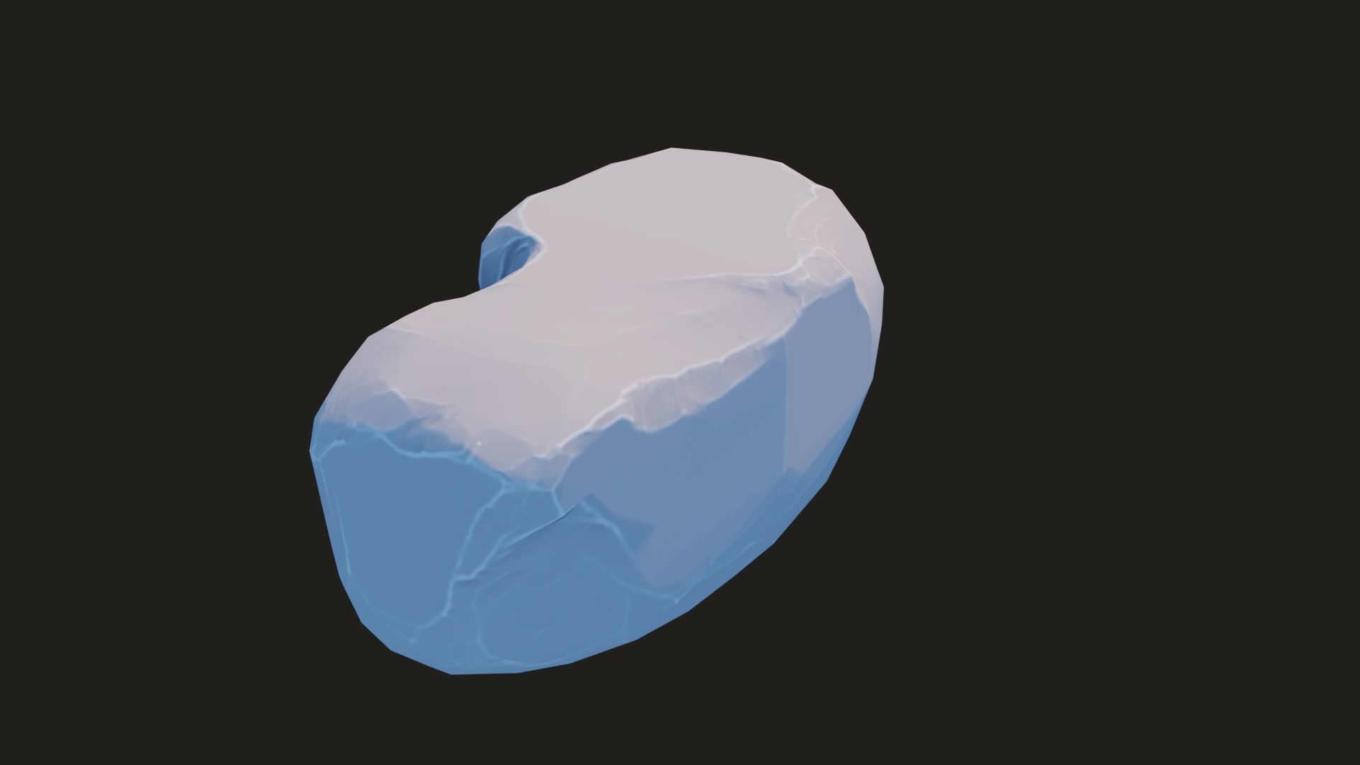 Stylized Rock Pack  16 Rocks game ready Low-poly 3D model_86