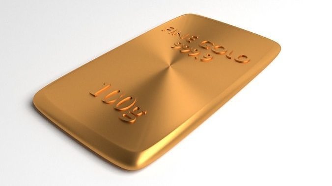 Goldplate 100gram 3D model