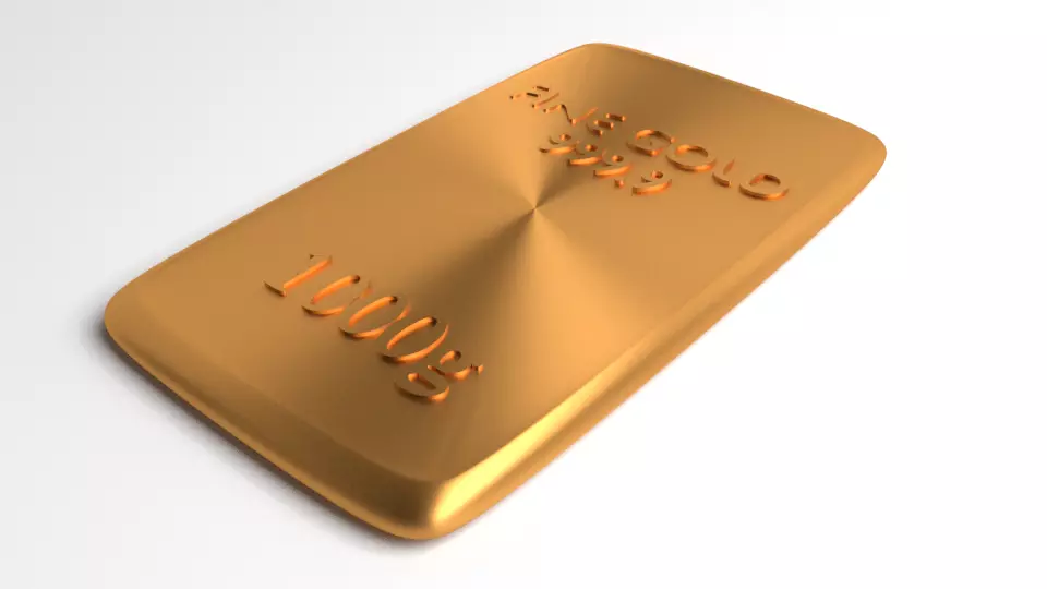 Goldplate 1000gram 3D model