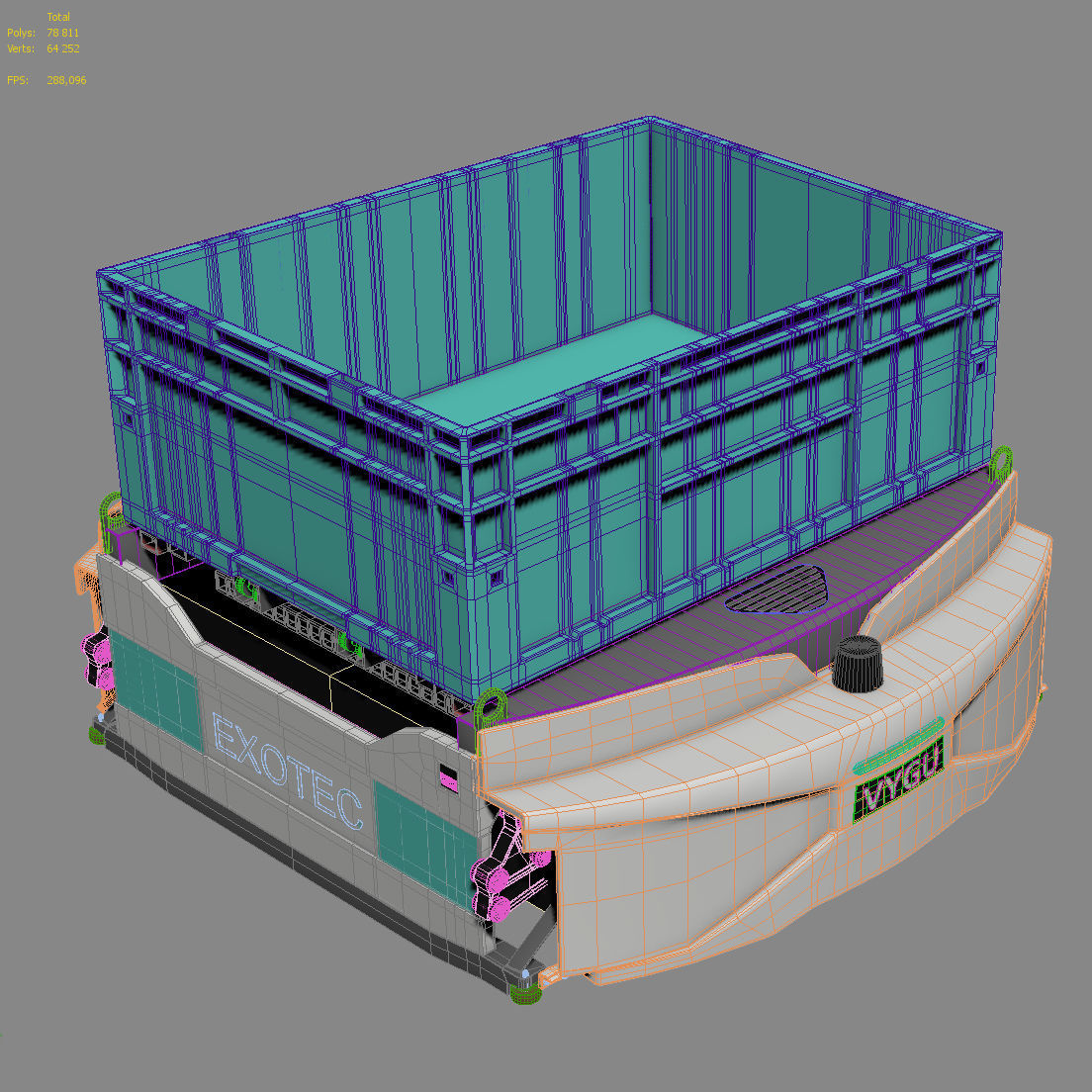 AGV robot Skypod Exotec  3D model_10