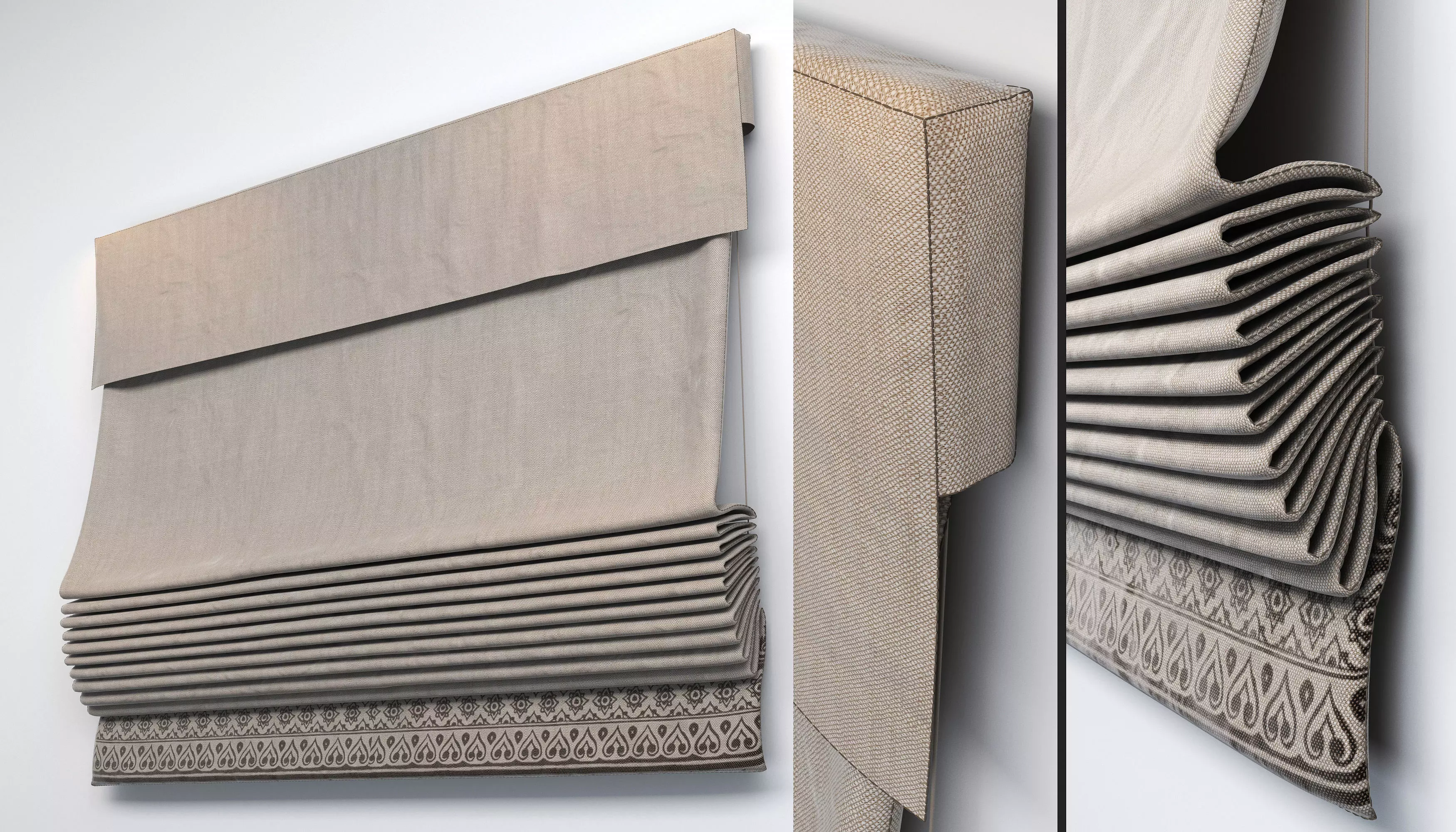 Curtain roman 3D model