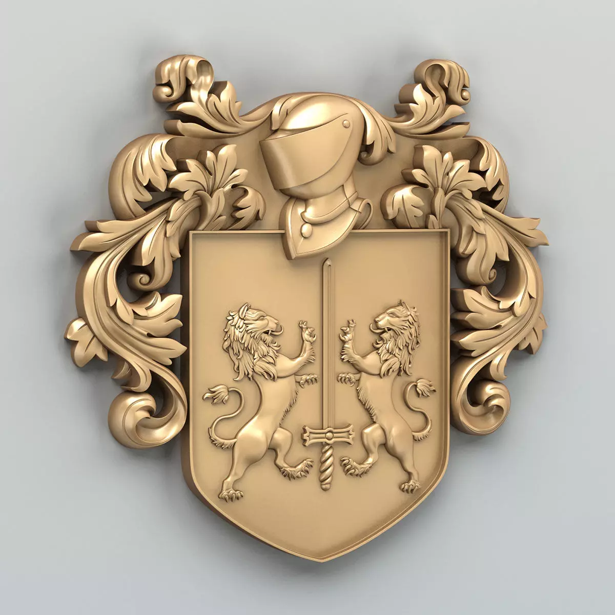 Coat of arms decorative 002 3D model_0