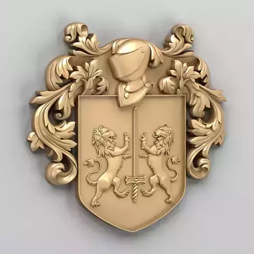 Coat of arms decorative 002 3D model