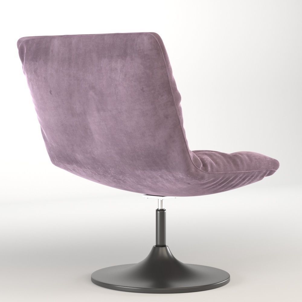 dutchbone-bar-lounge swivel chair leather 3D model_8