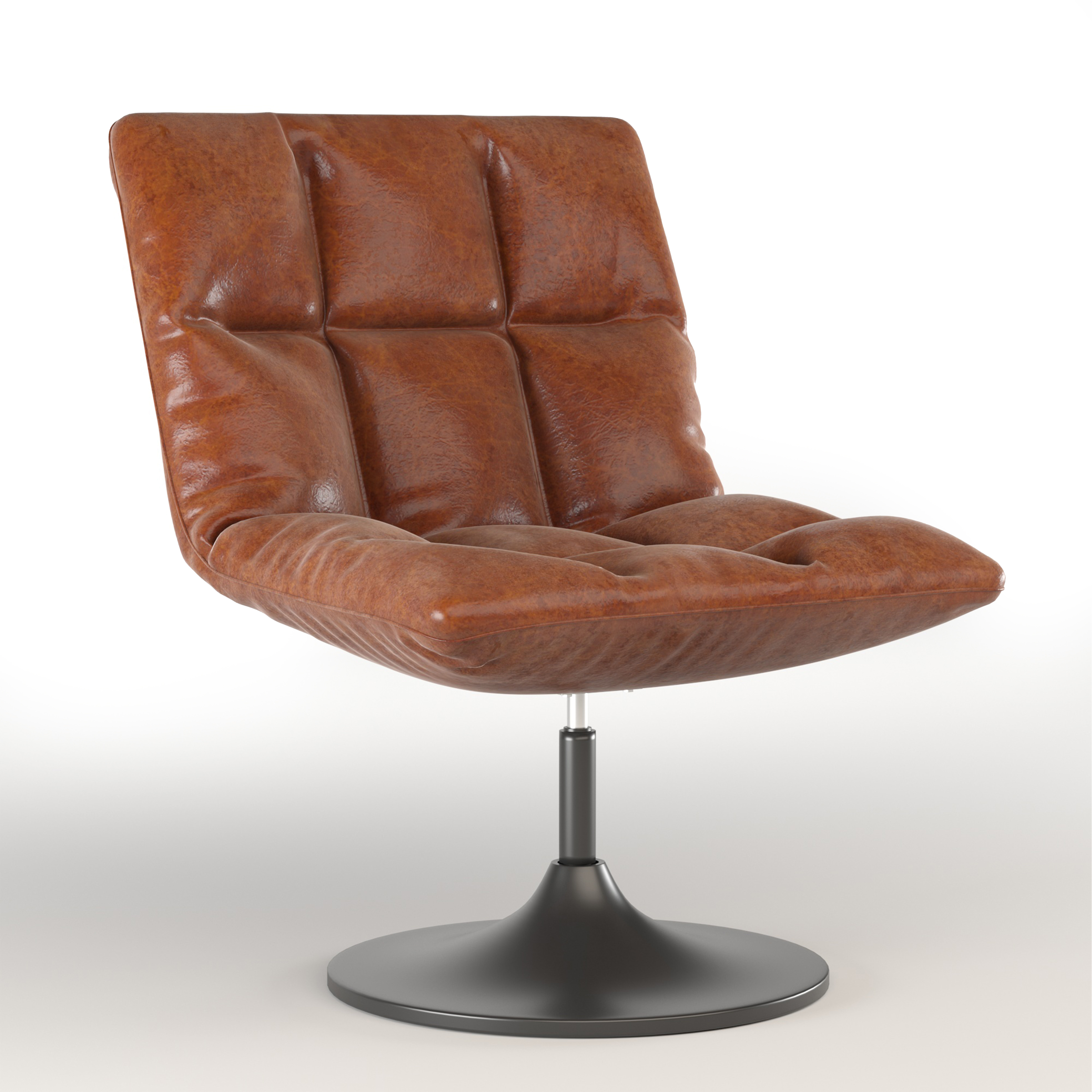 dutchbone-bar-lounge swivel chair leather 3D model_1