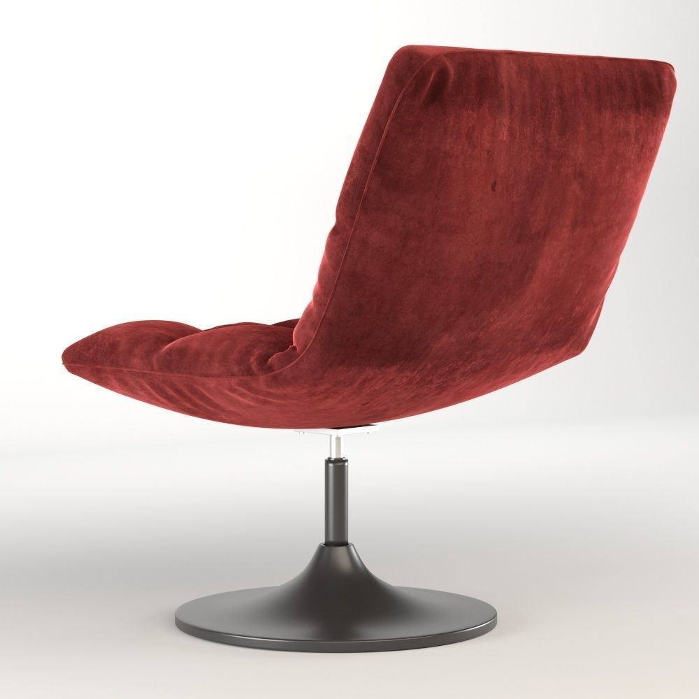dutchbone-bar-lounge swivel chair leather 3D model_10