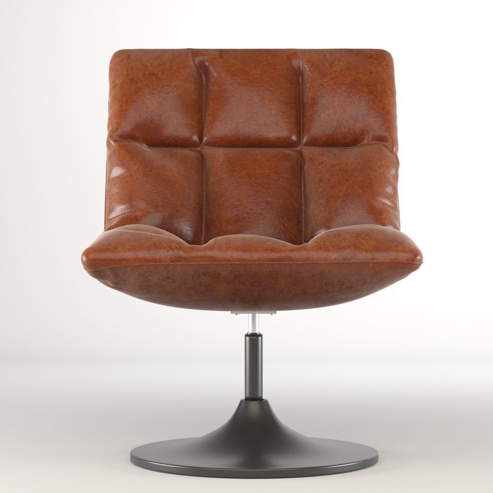 dutchbone-bar-lounge swivel chair leather 3D model_5