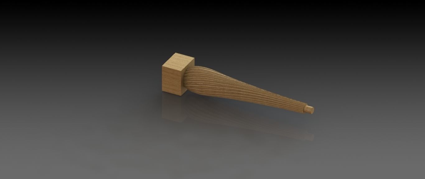 MODEL-3 wooden handle 3D model_2