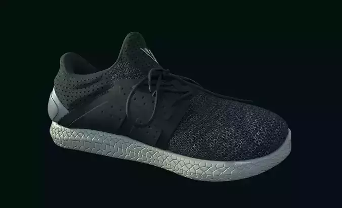 Trainers blue grey 3D model 3D model