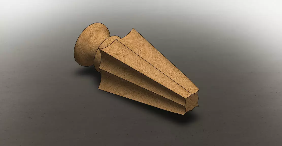 MODEL-4 wooden doorknob 3D model_0