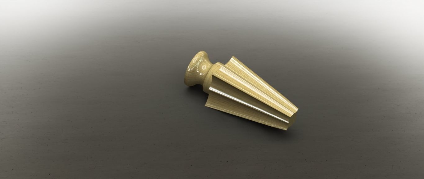 MODEL-4 wooden doorknob 3D model_1