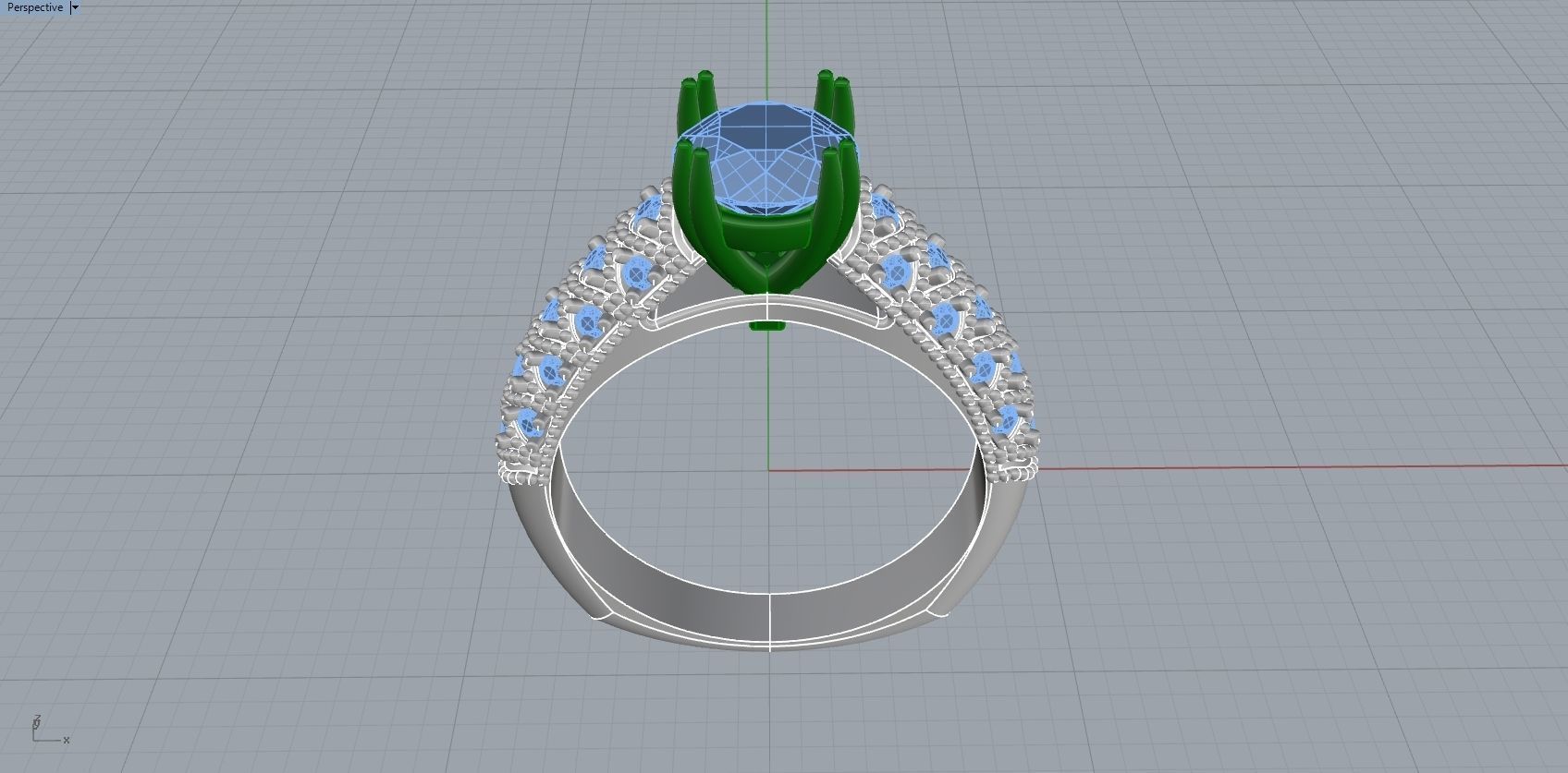 Engagement Beauty Ring With Diamonds 3D Print Model 3D print model_12