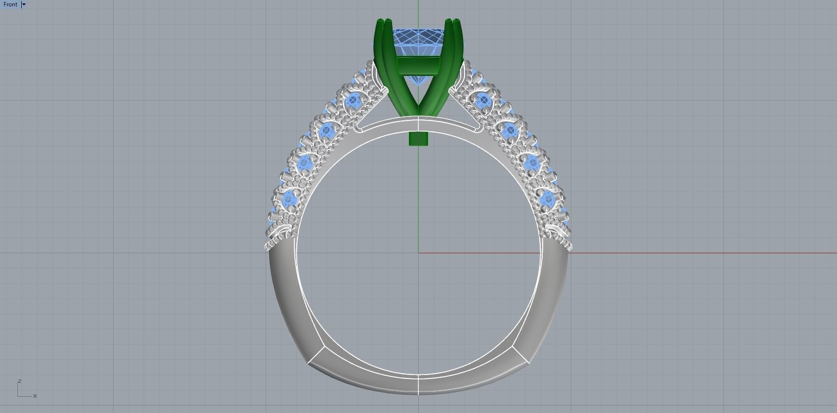 Engagement Beauty Ring With Diamonds 3D Print Model 3D print model_8