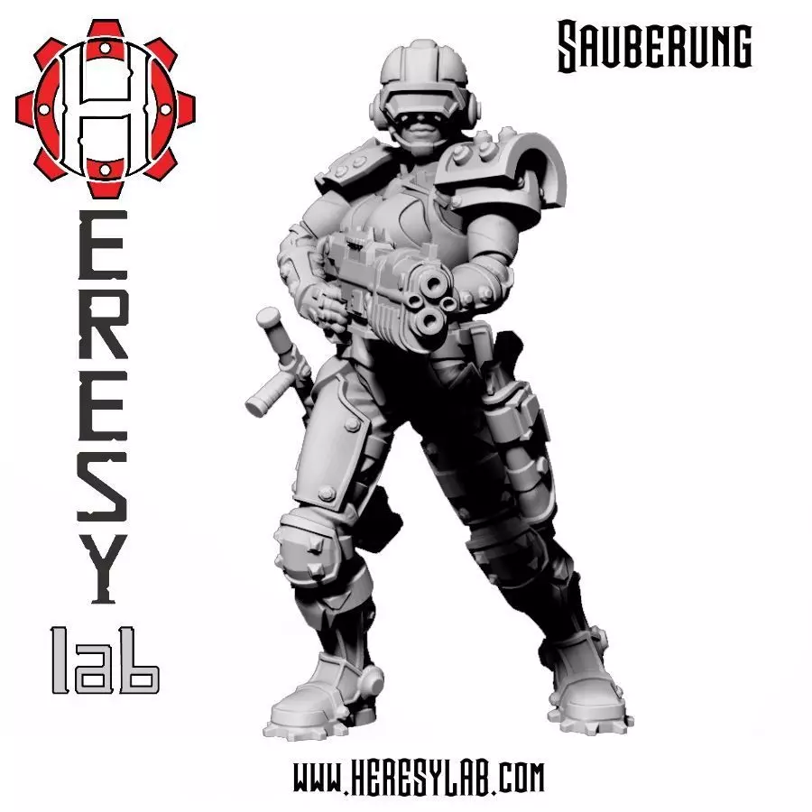 Heresylab - Sauberung Female Enforcer 3D print model_0