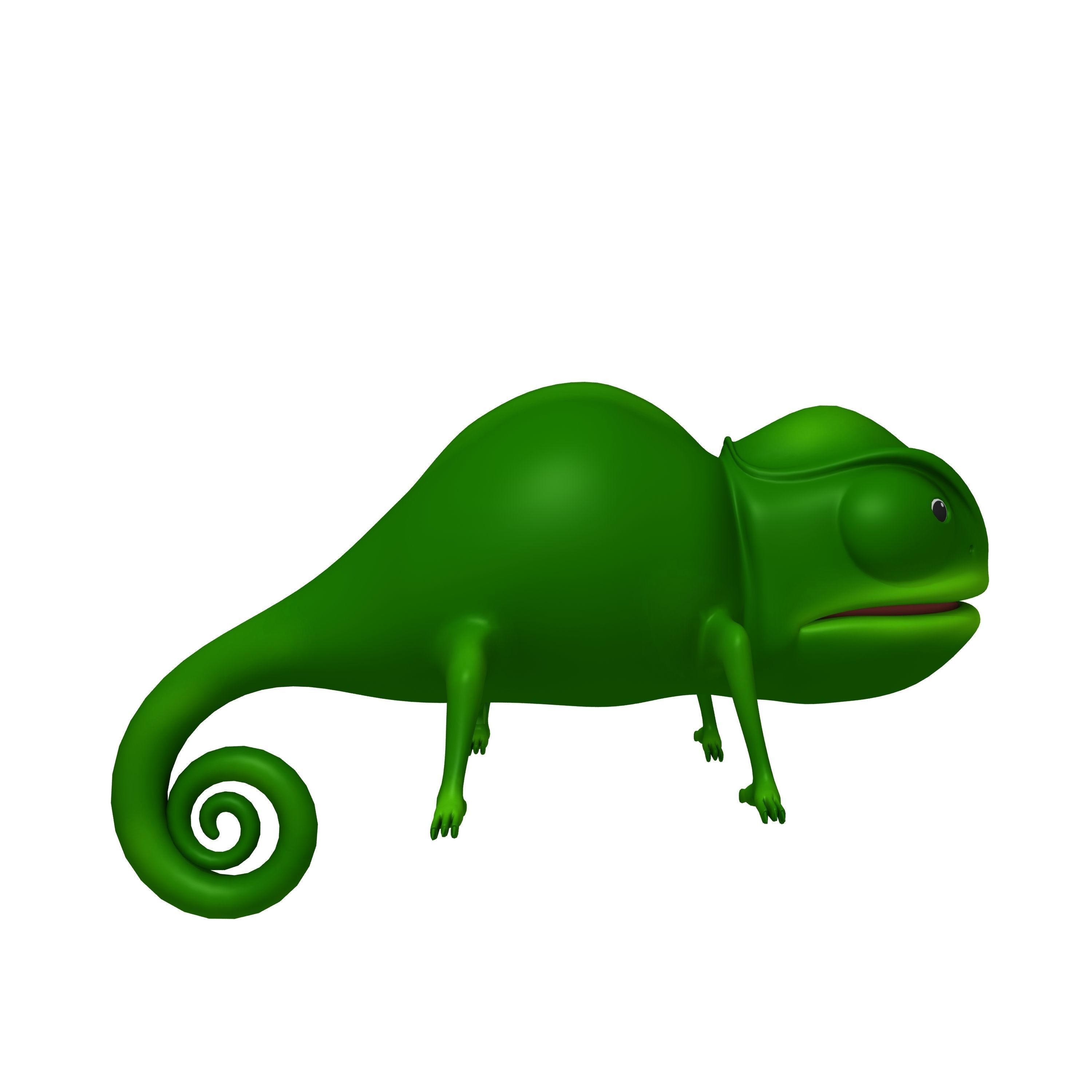 Chameleon Cartoon 3D model_2