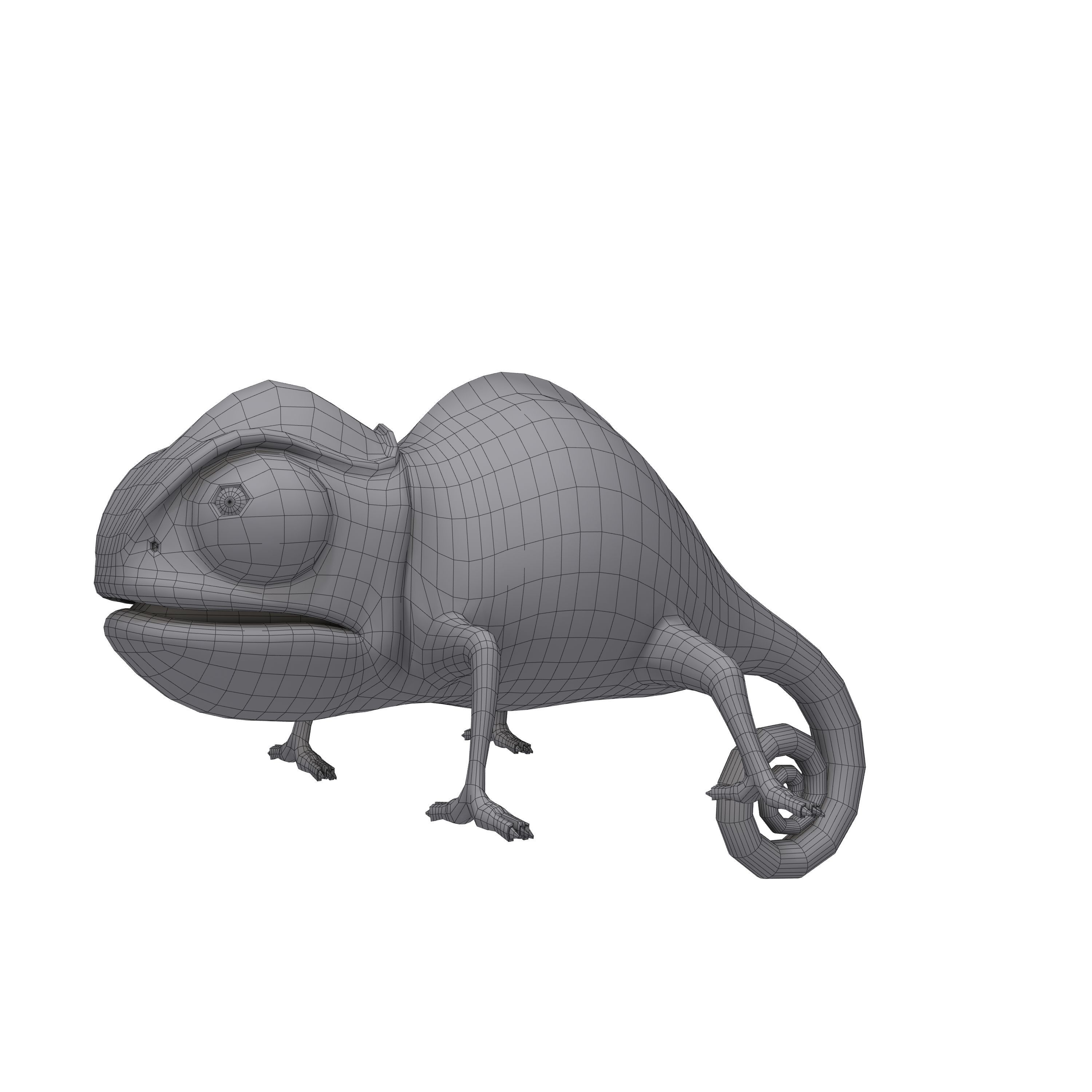 Chameleon Cartoon 3D model_7