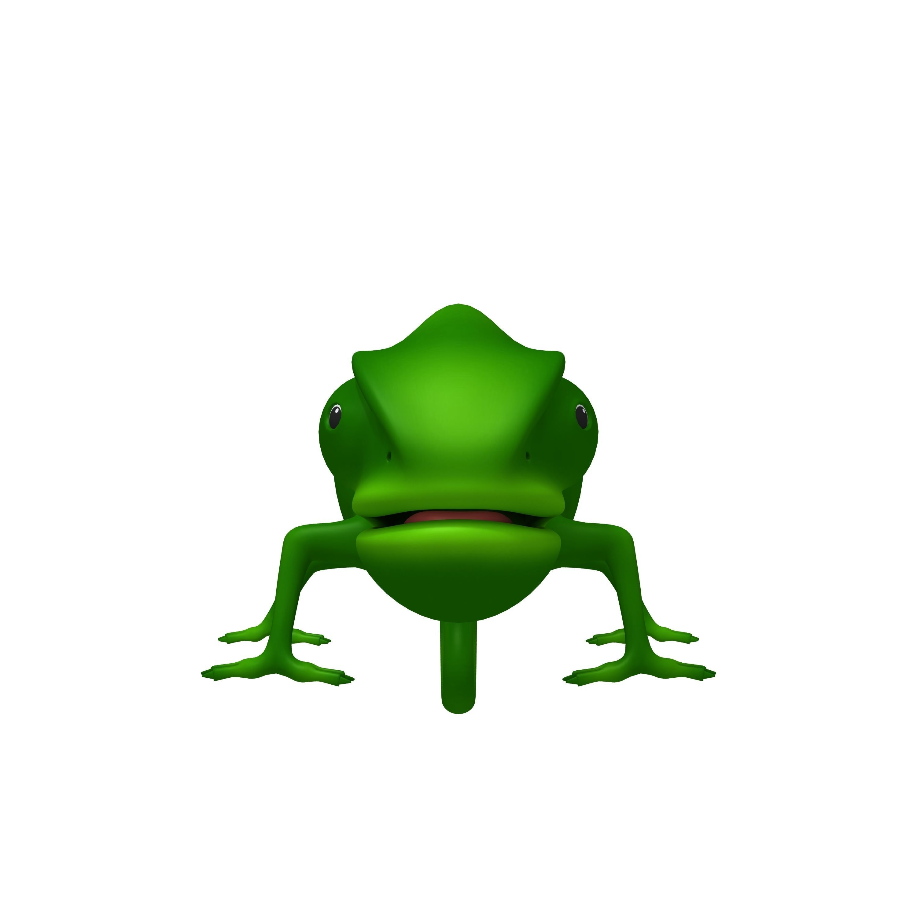 Chameleon Cartoon 3D model_1