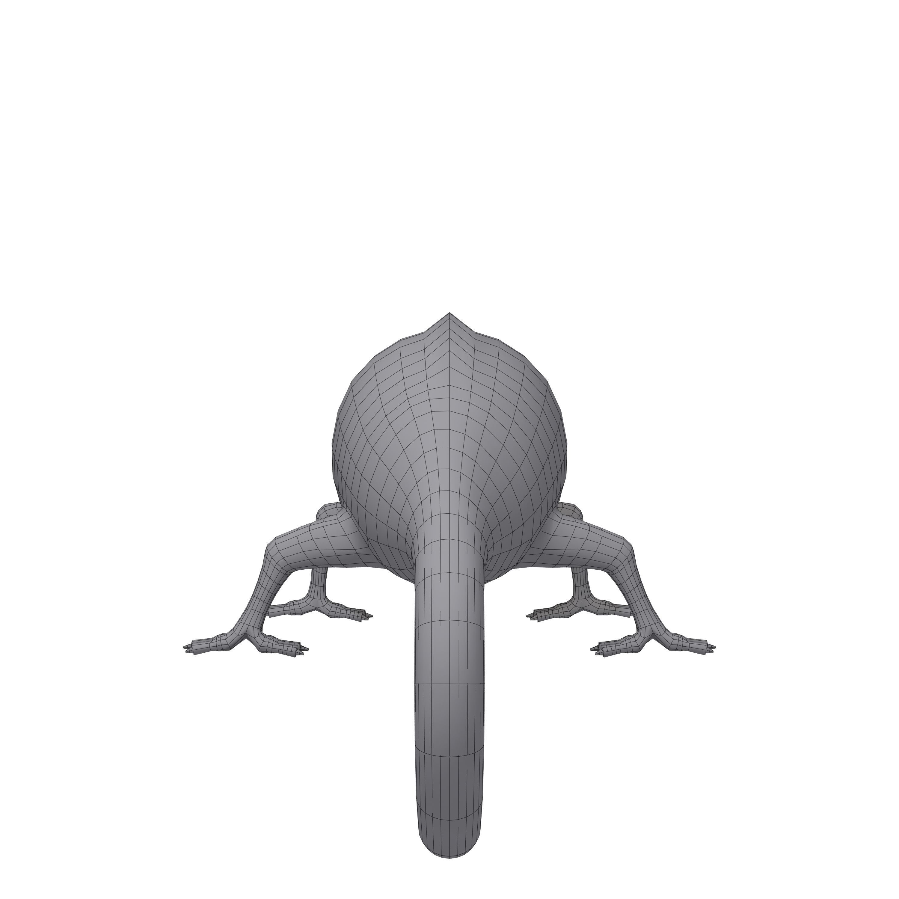 Chameleon Cartoon 3D model_6