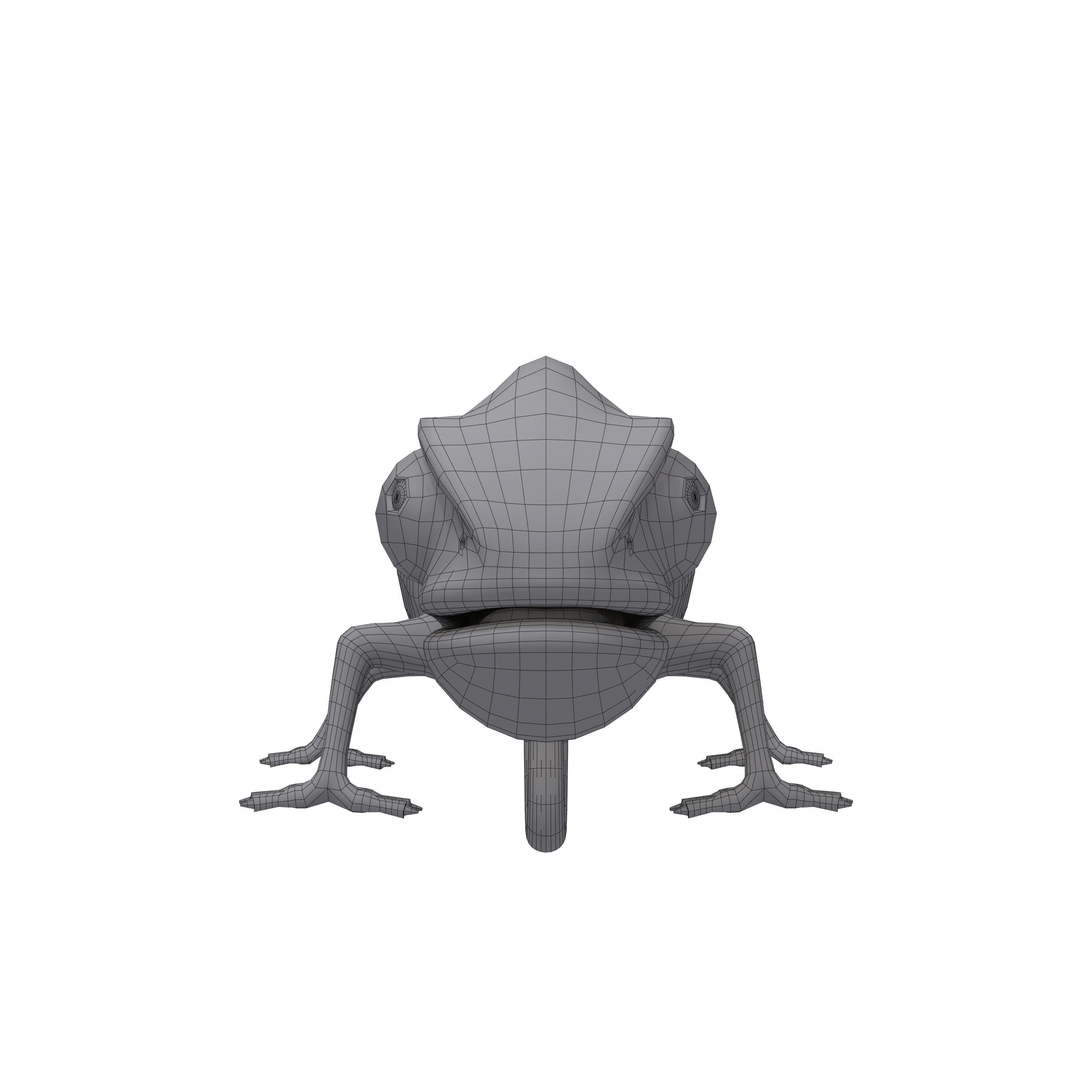 Chameleon Cartoon 3D model_4