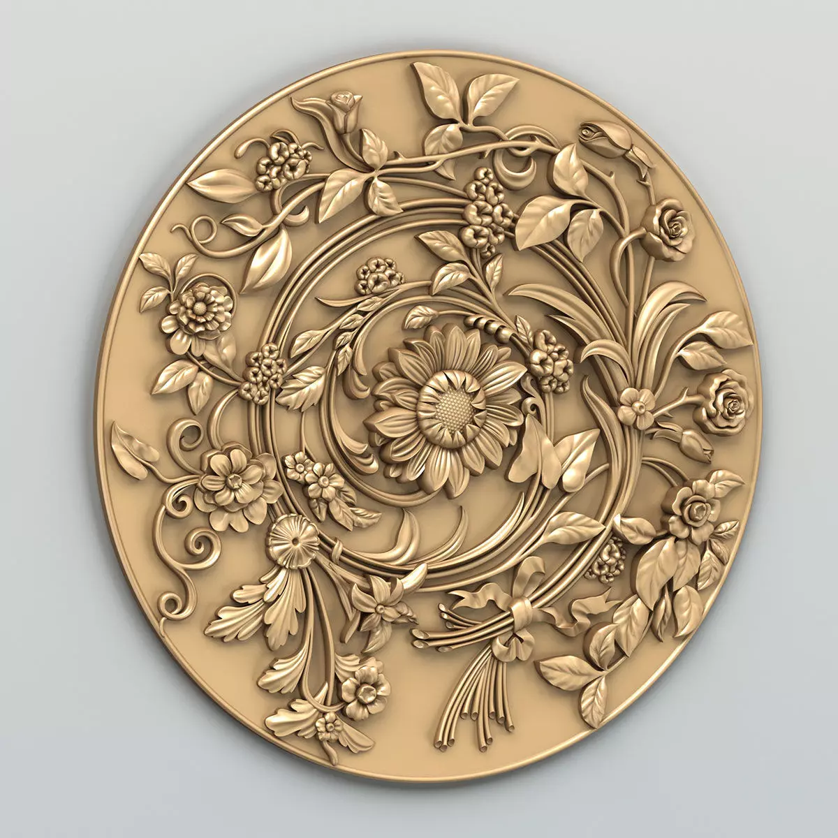 Round rosette 025 3D model_0